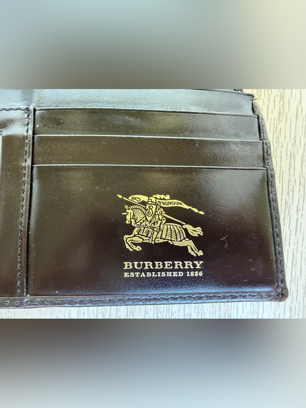 Authentic Burberry Haymarket Check Continental Wallet Brown Leather - Picture 8 of 16